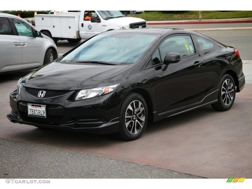 2013 Civic EX Coupe - Crystal Black Pearl / Black photo #8