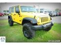 2008 Detonator Yellow Jeep Wrangler Unlimited X 4x4  photo #9