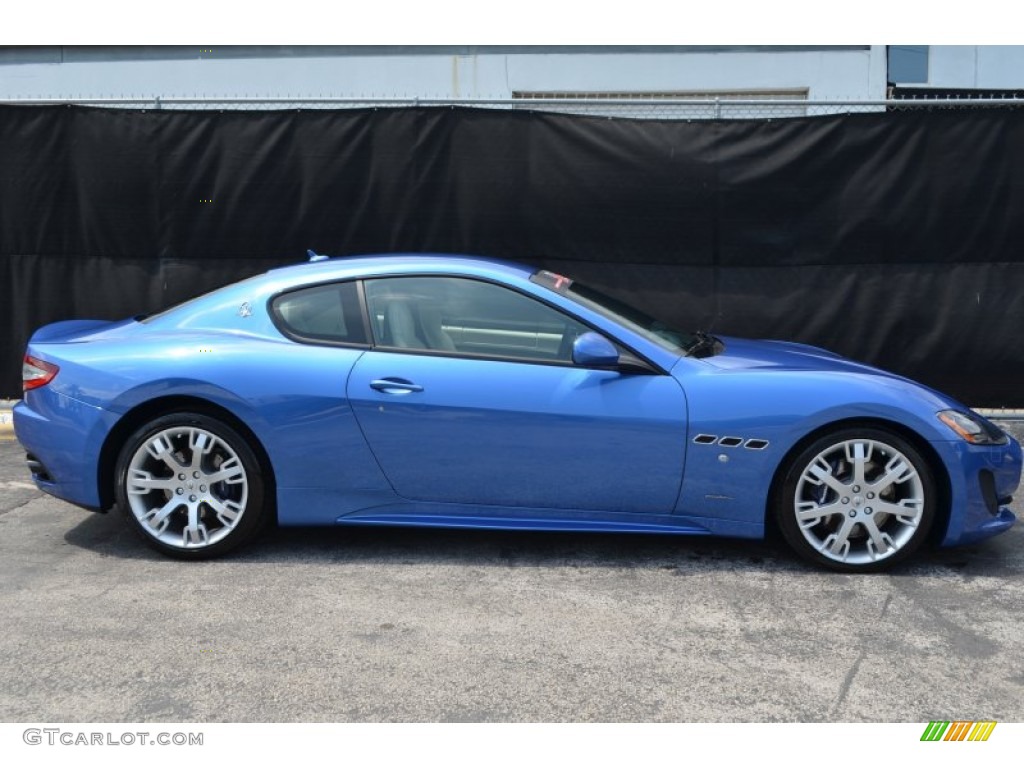 2014 GranTurismo MC Coupe - Blu Mediterraneo (Blue Metallic) / Pearl Beige photo #4