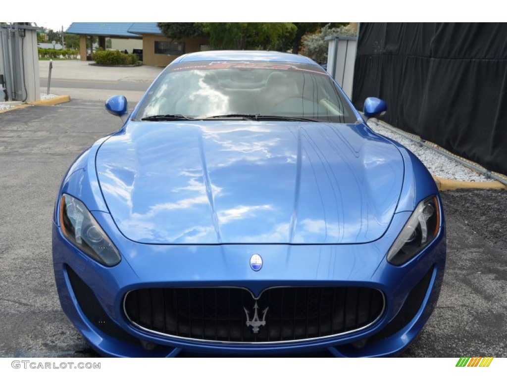 2014 GranTurismo MC Coupe - Blu Mediterraneo (Blue Metallic) / Pearl Beige photo #14