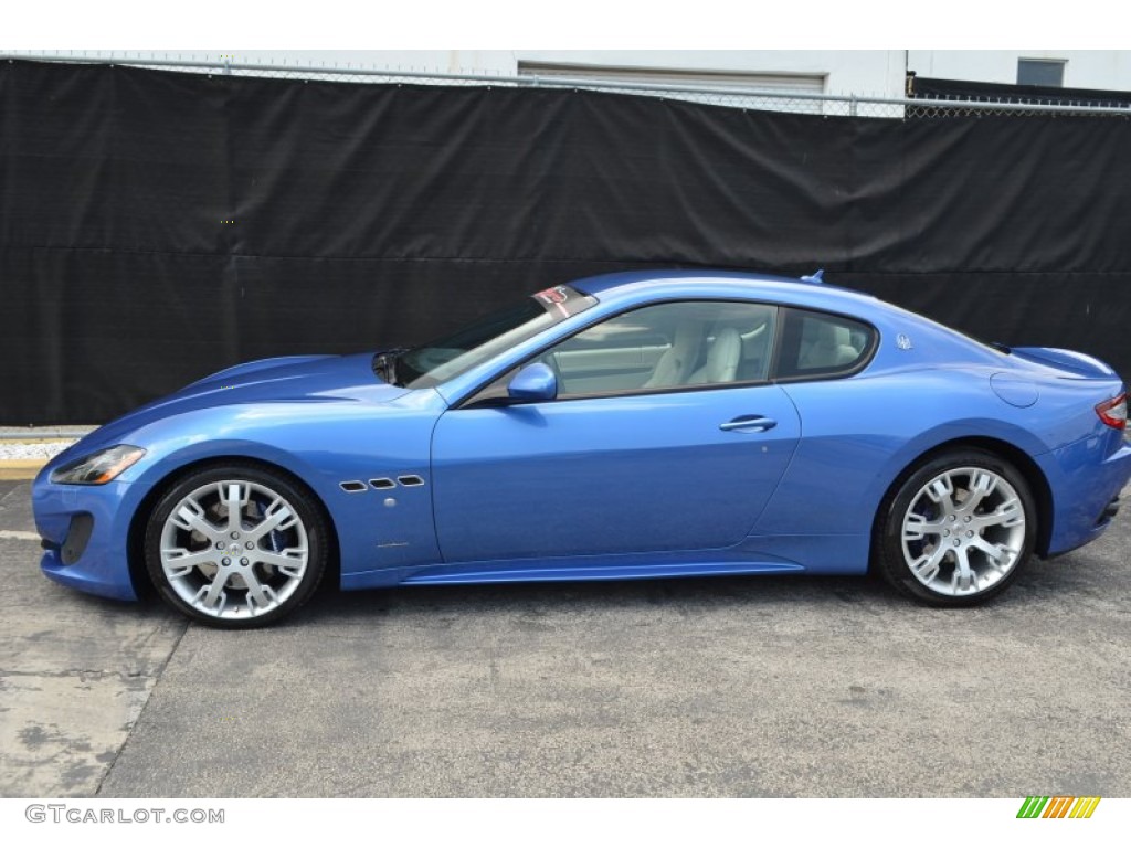2014 GranTurismo MC Coupe - Blu Mediterraneo (Blue Metallic) / Pearl Beige photo #15