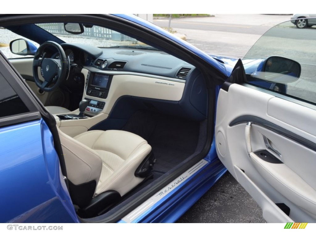 2014 GranTurismo MC Coupe - Blu Mediterraneo (Blue Metallic) / Pearl Beige photo #21