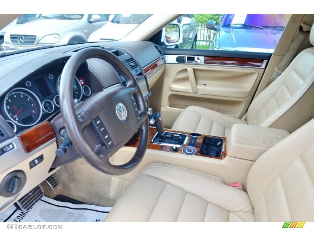 Pure Beige Interior 2004 Volkswagen Touareg V6 Photo #105804651