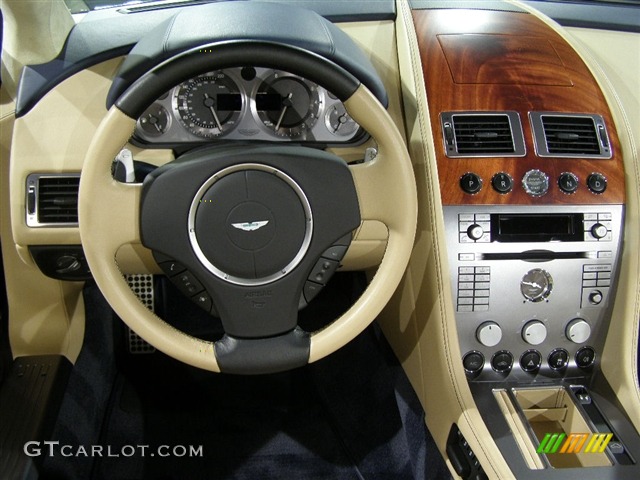2007 Aston Martin DB9 Volante 2007 Aston Martin DB9 Volante, Antrim Blue/Sandstorm, Steering Wheel and Dashboard Photo #105806
