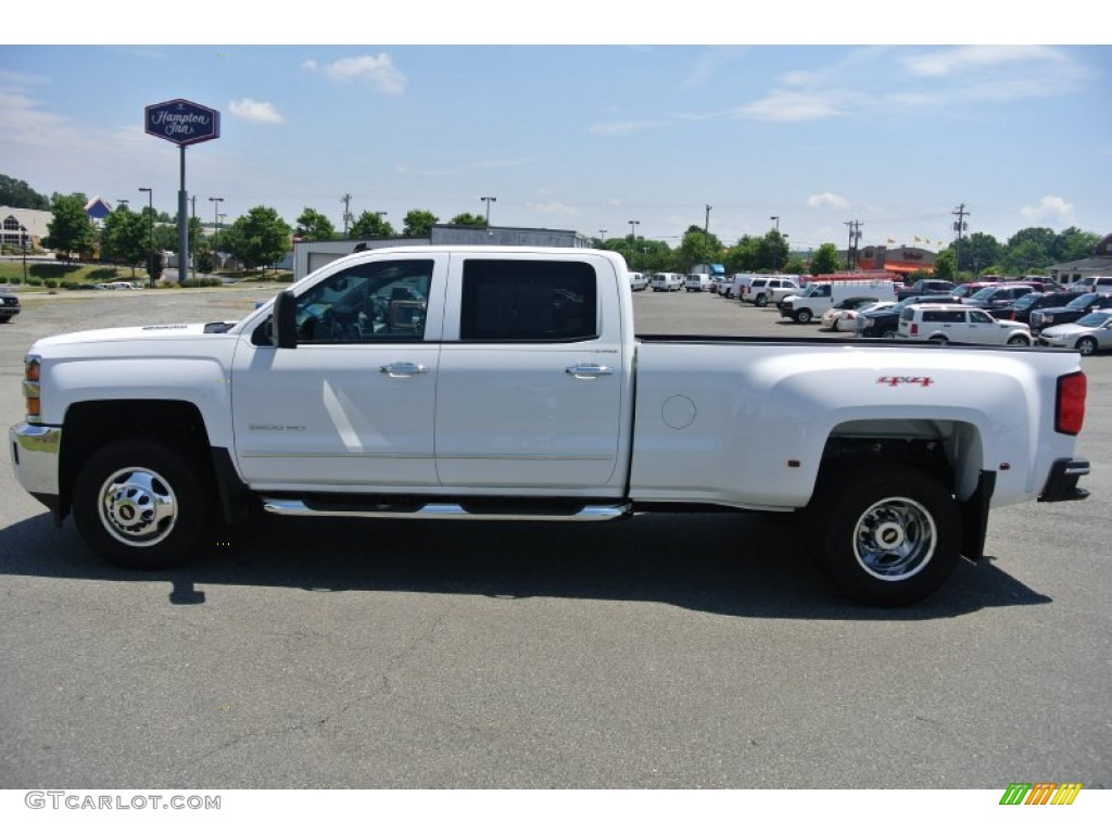 2015 Silverado 3500HD LTZ Crew Cab 4x4 - Summit White / Jet Black/Dark Ash photo #3