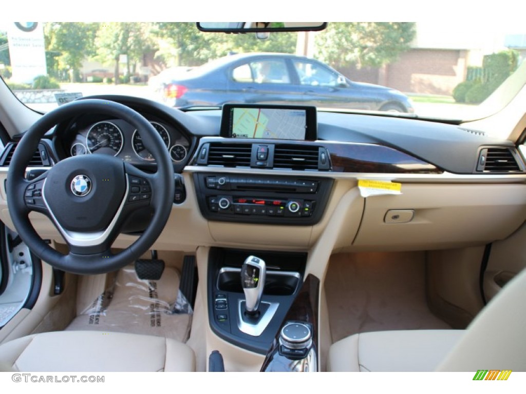 2015 3 Series 328i xDrive Sedan - Alpine White / Venetian Beige photo #15