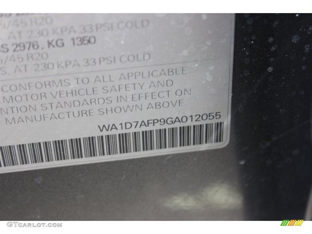 2016 Q5 3.0 TFSI Premium Plus quattro - Monsoon Gray Metallic / Black photo #48