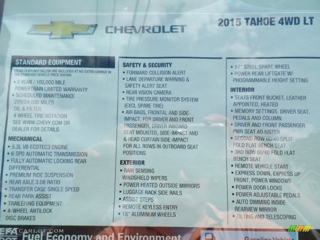 2015 Tahoe LT 4WD - Slate Gray Metallic / Jet Black/Dark Ash photo #86