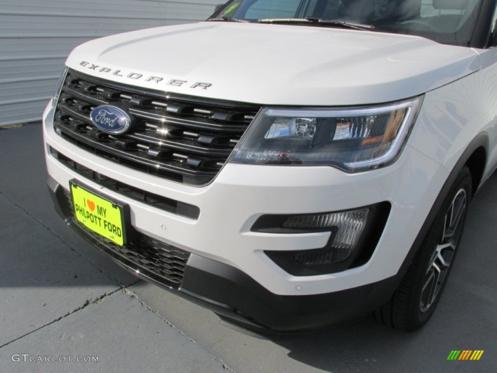 2016 Explorer Sport 4WD - White Platinum Metallic Tri-Coat / Ebony Black photo #10