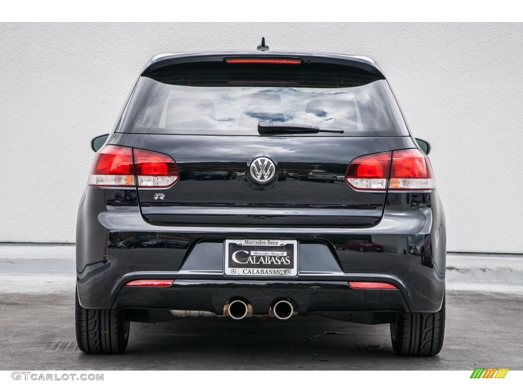 2012 Golf R 2 Door 4Motion - Deep Black Pearl Metallic / R Titan Black Leather photo #3
