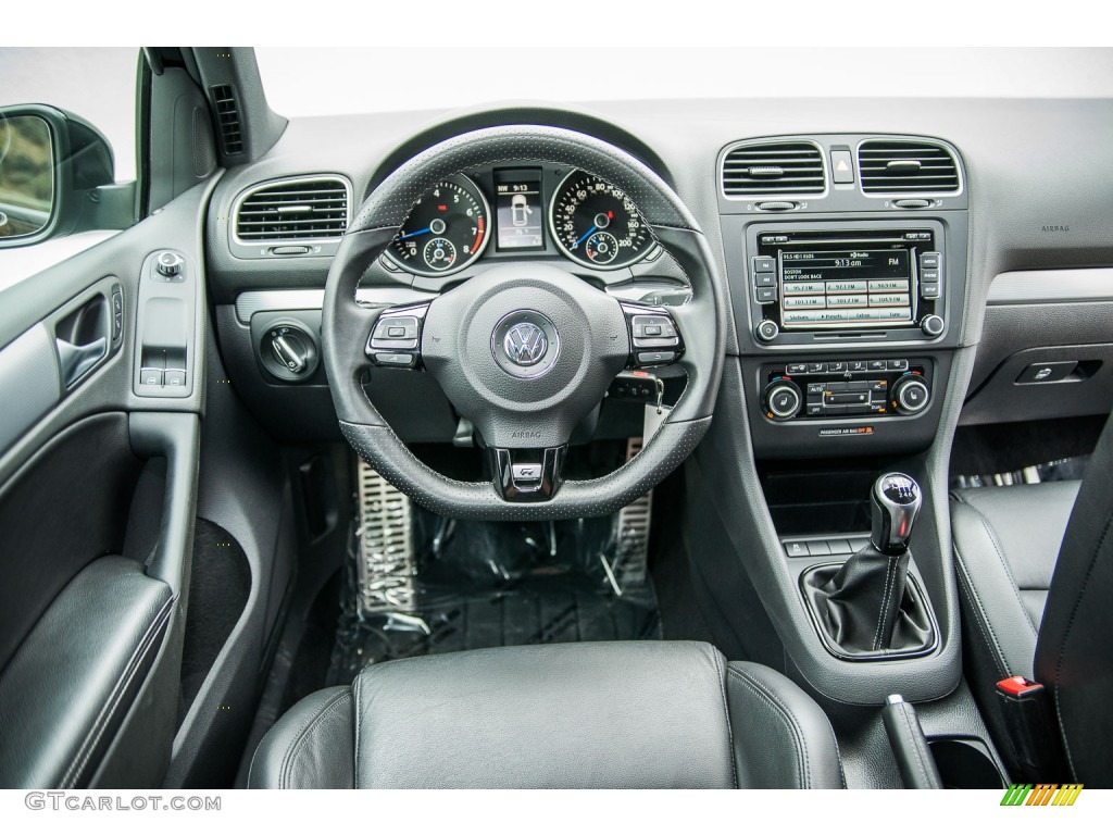 2012 Volkswagen Golf R 2 Door 4Motion R Titan Black Leather Dashboard Photo #105816009