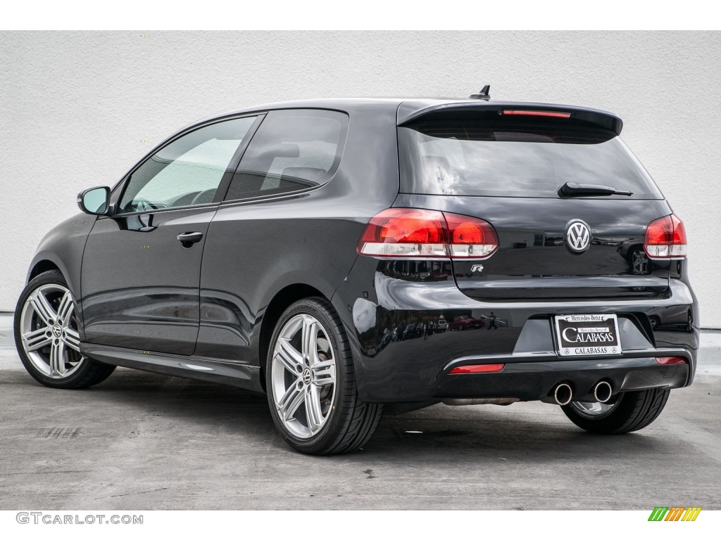 2012 Golf R 2 Door 4Motion - Deep Black Pearl Metallic / R Titan Black Leather photo #10