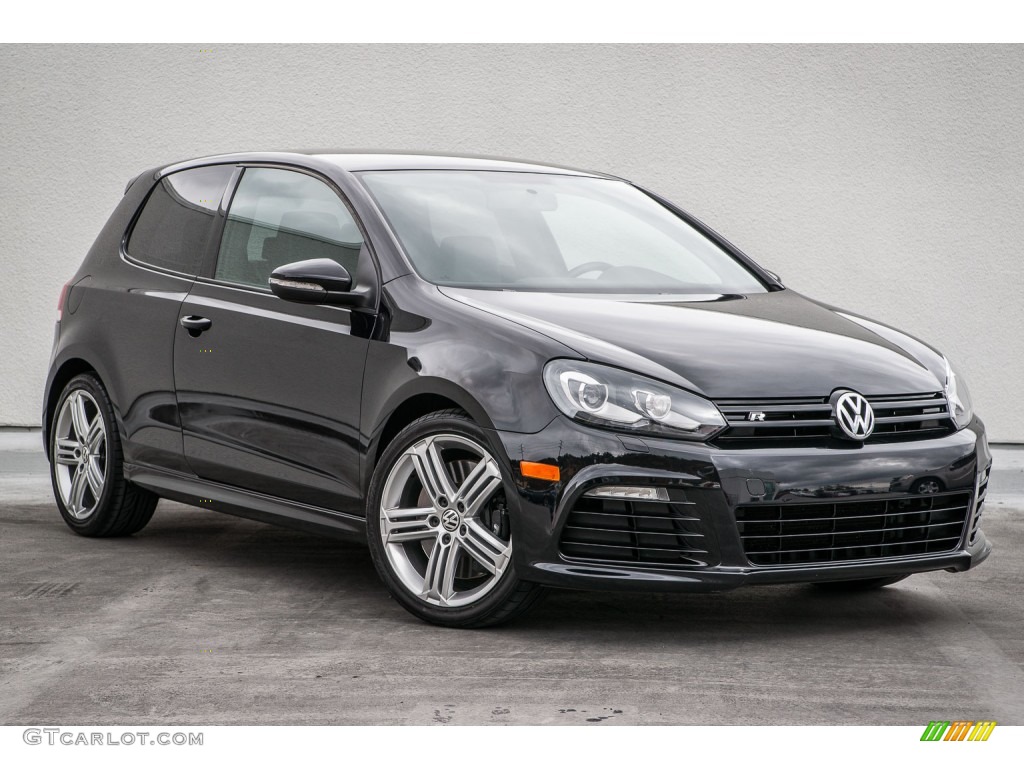 2012 Golf R 2 Door 4Motion - Deep Black Pearl Metallic / R Titan Black Leather photo #12