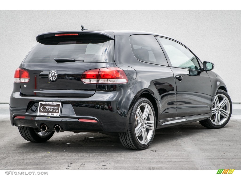 2012 Golf R 2 Door 4Motion - Deep Black Pearl Metallic / R Titan Black Leather photo #16