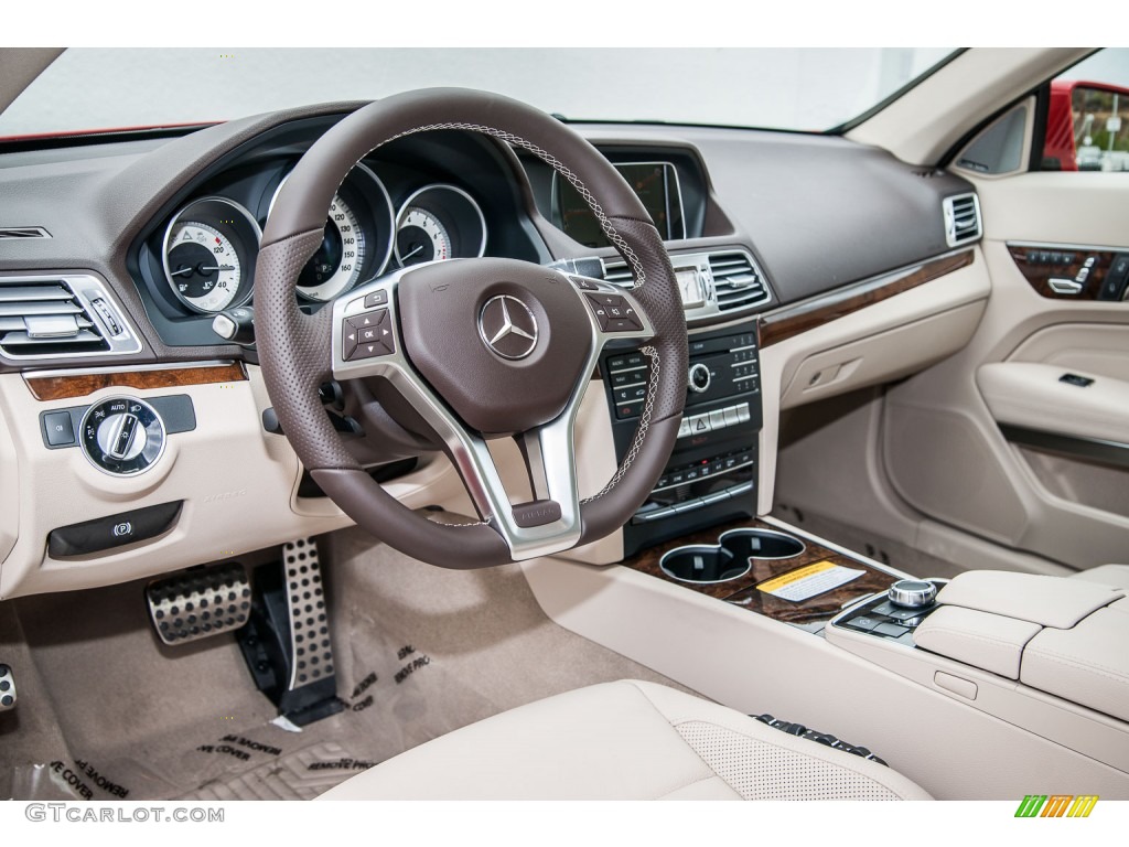Silk Beige/Espresso Brown Interior 2016 Mercedes-Benz E 400 Coupe Photo #105816264