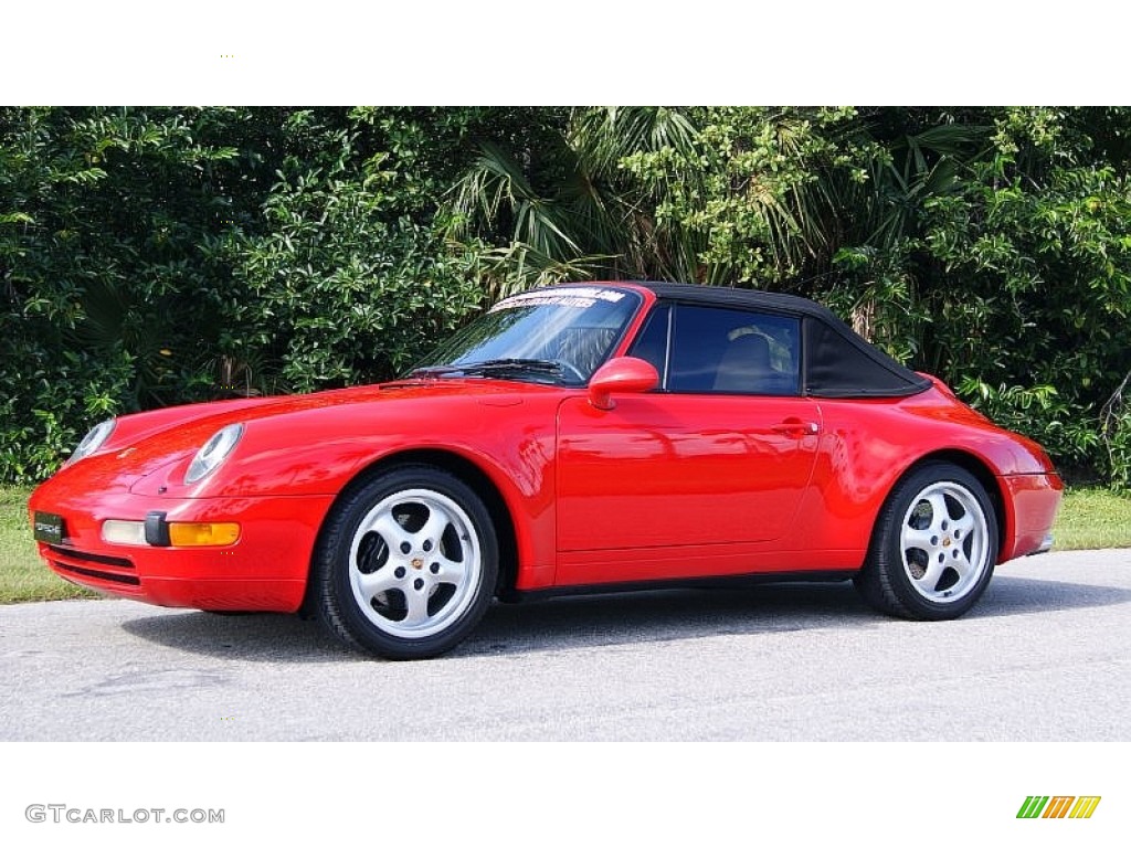 1995 911 Carrera Cabriolet - Guards Red / Cashmere Beige photo #2