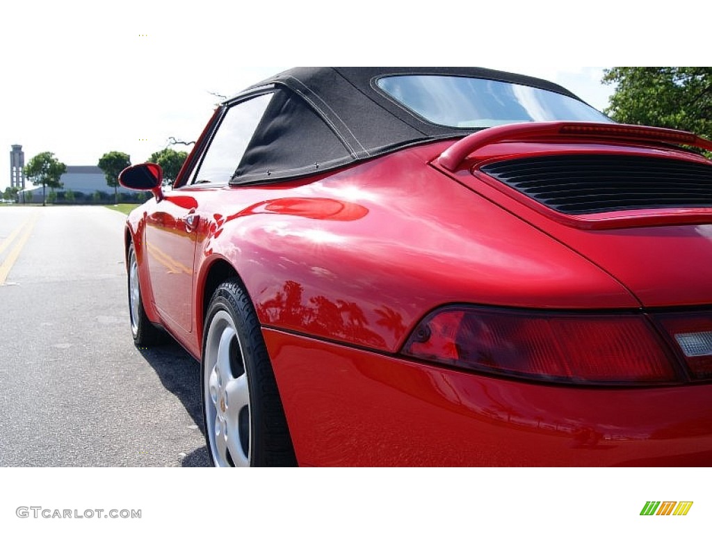 1995 911 Carrera Cabriolet - Guards Red / Cashmere Beige photo #9