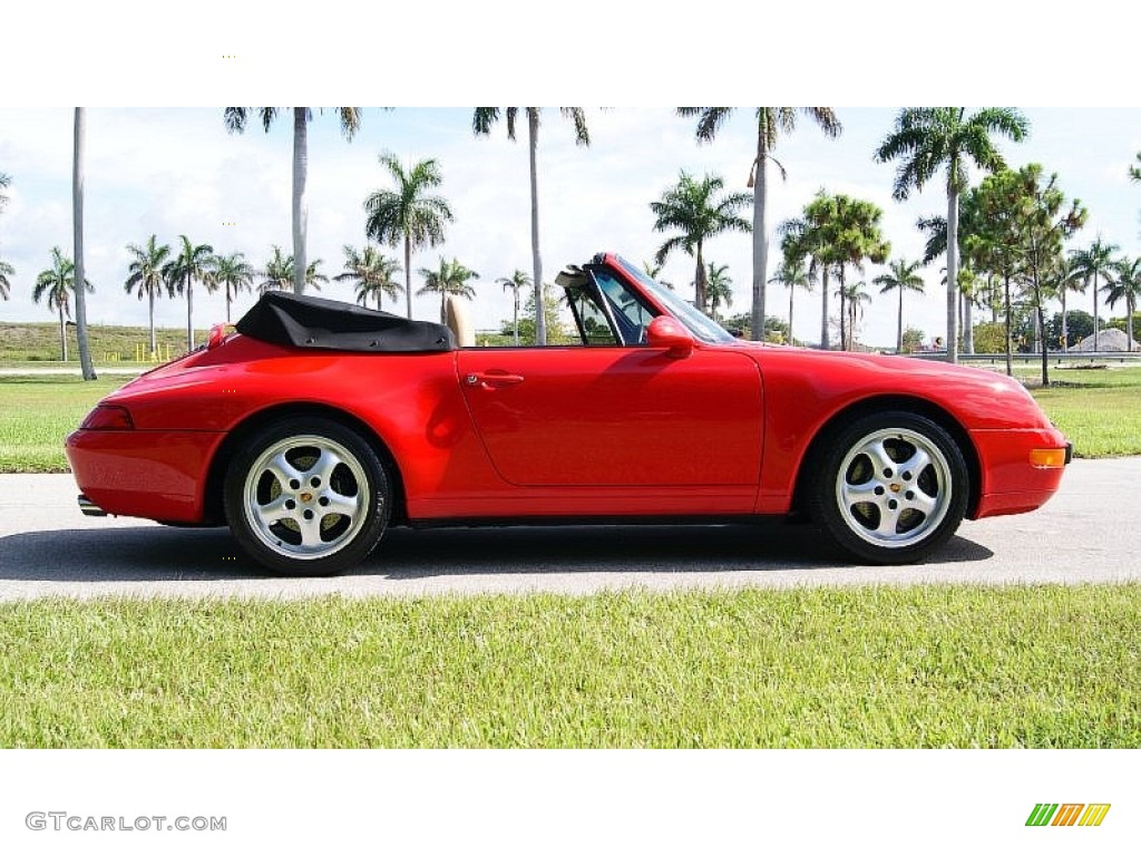 1995 911 Carrera Cabriolet - Guards Red / Cashmere Beige photo #14