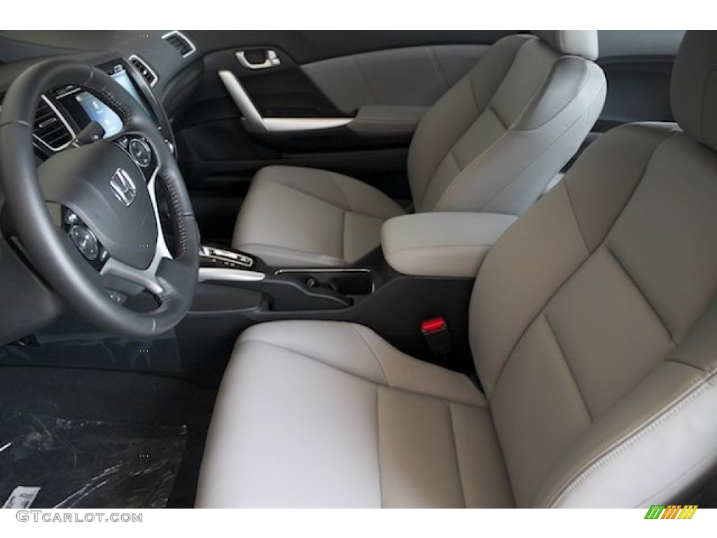 2015 Civic EX-L Coupe - Taffeta White / Gray photo #9