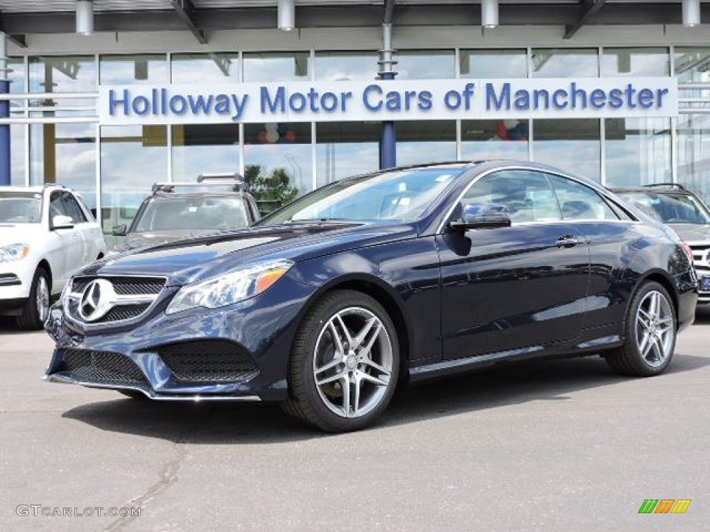 2016 E 400 4Matic Coupe - Lunar Blue Metallic / Espresso Brown/Silk Beige photo #1