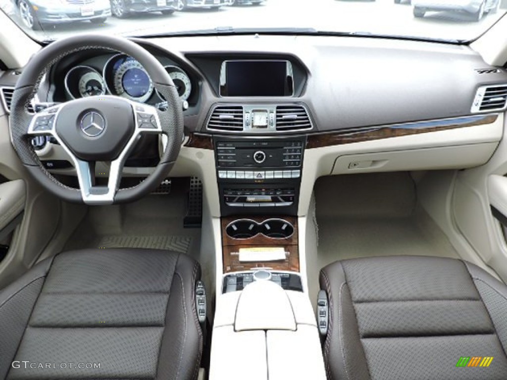 2016 Mercedes-Benz E 400 4Matic Coupe Espresso Brown/Silk Beige Dashboard Photo #105825331