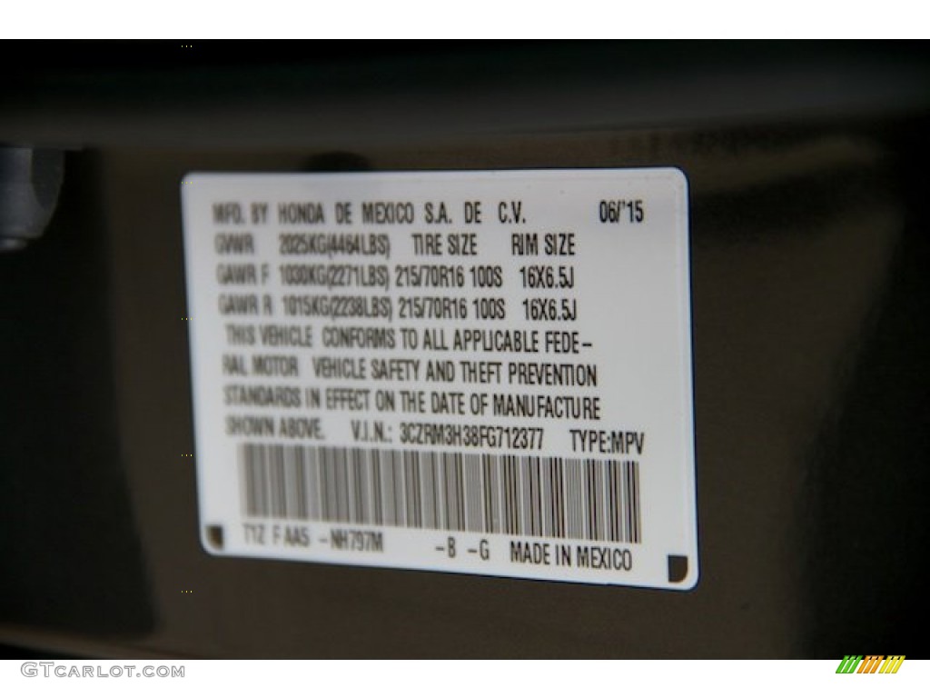 2015 CR-V LX - Modern Steel Metallic / Gray photo #20