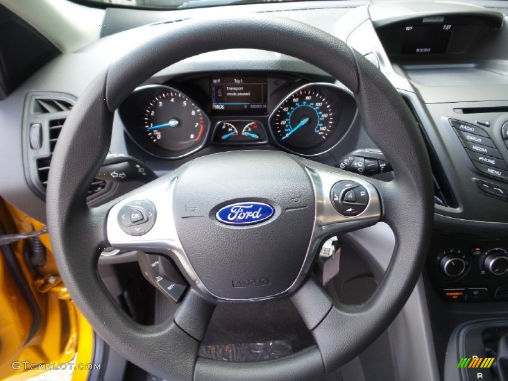 2016 Ford Escape SE 4WD Charcoal Black Steering Wheel Photo #105826063