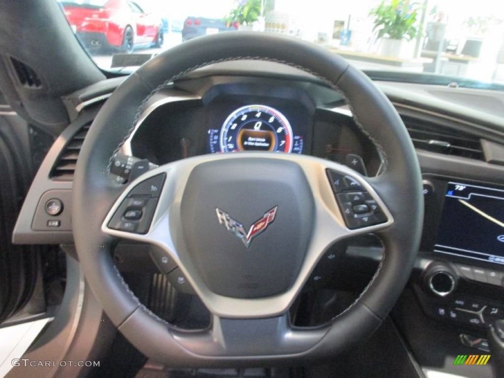 2016 Chevrolet Corvette Stingray Coupe Jet Black Steering Wheel Photo #105826099