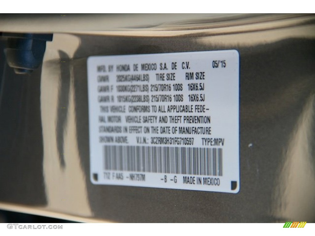 2015 CR-V LX - Modern Steel Metallic / Gray photo #20