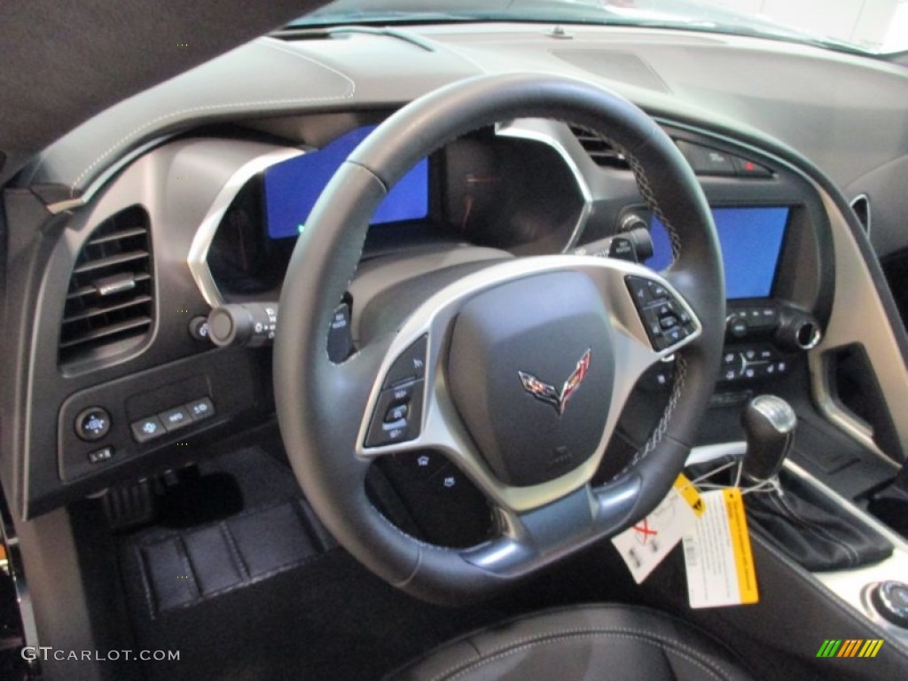 2016 Chevrolet Corvette Stingray Coupe Jet Black Steering Wheel Photo #105826483