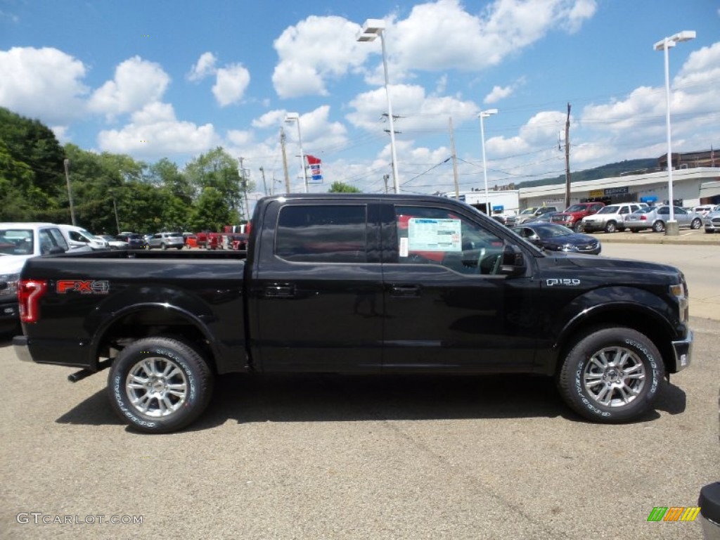 2015 F150 Lariat SuperCrew 4x4 - Tuxedo Black Metallic / Black photo #1