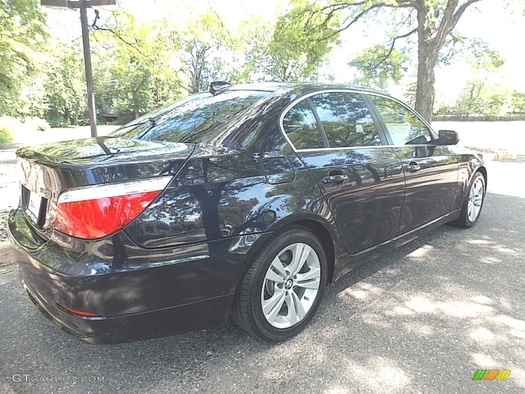 2009 5 Series 528xi Sedan - Monaco Blue Metallic / Natural Brown Dakota Leather photo #5