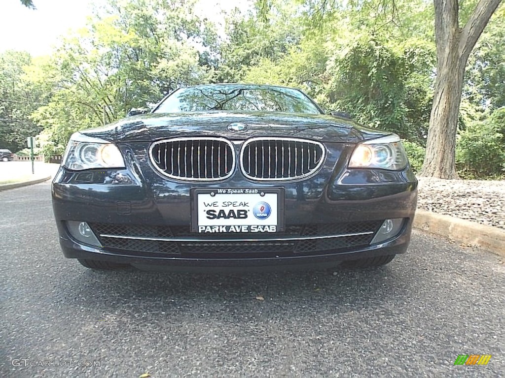 2009 5 Series 528xi Sedan - Monaco Blue Metallic / Natural Brown Dakota Leather photo #8