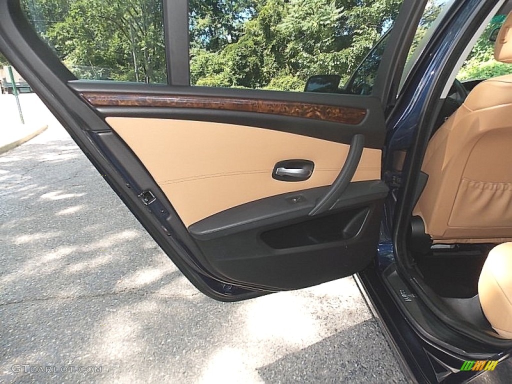 2009 5 Series 528xi Sedan - Monaco Blue Metallic / Natural Brown Dakota Leather photo #14