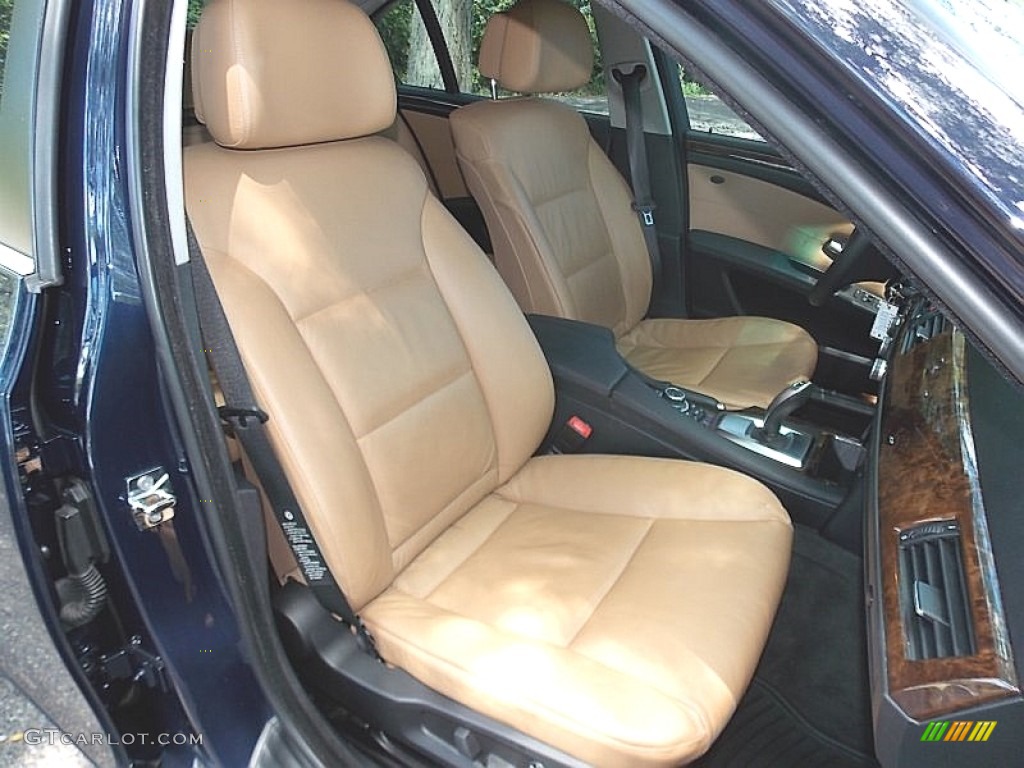 2009 5 Series 528xi Sedan - Monaco Blue Metallic / Natural Brown Dakota Leather photo #18
