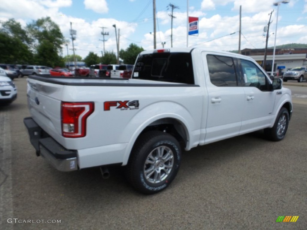 2015 F150 Lariat SuperCrew 4x4 - Oxford White / Black photo #3