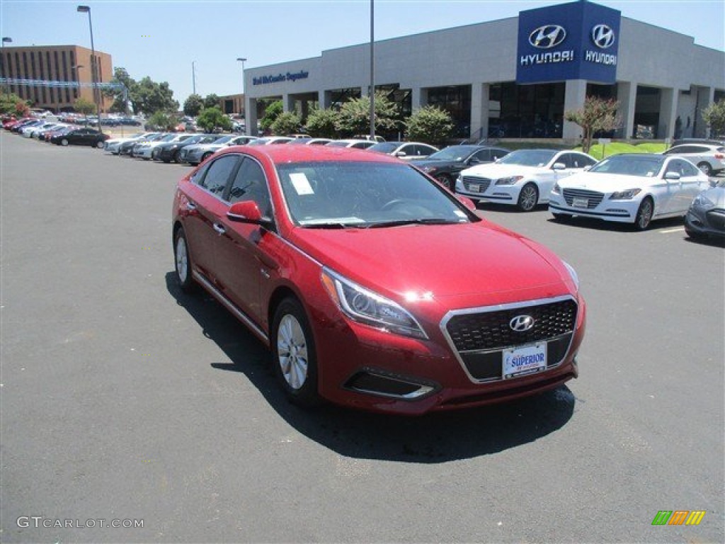 2016 Sonata Hybrid SE - Venetian Red Pearl / Beige photo #1