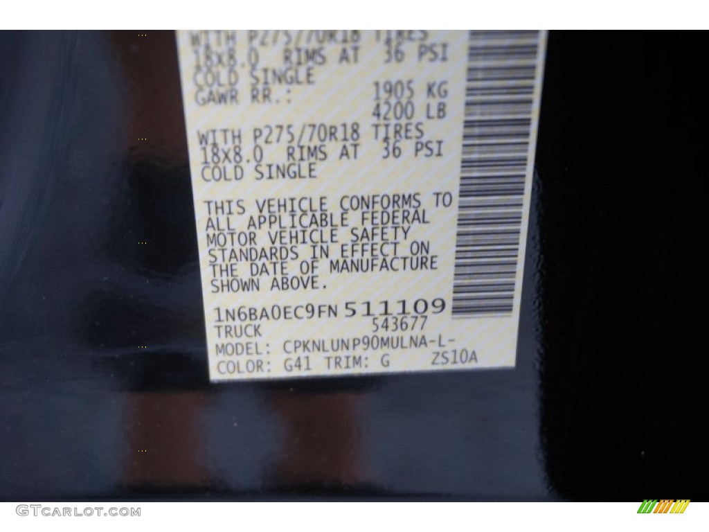 2015 Nissan Titan PRO-4X Crew Cab 4x4 G41 Photo #105828832