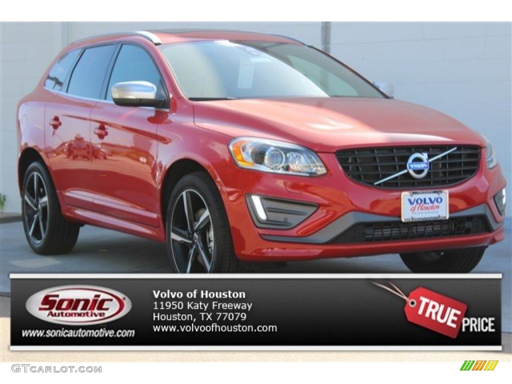 2016 XC60 T6 AWD R-Design - Passion Red / Off-Black photo #1