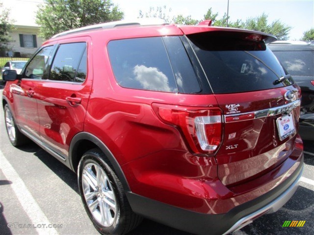 2016 Explorer XLT - Ruby Red Metallic Tri-Coat / Medium Light Camel photo #3