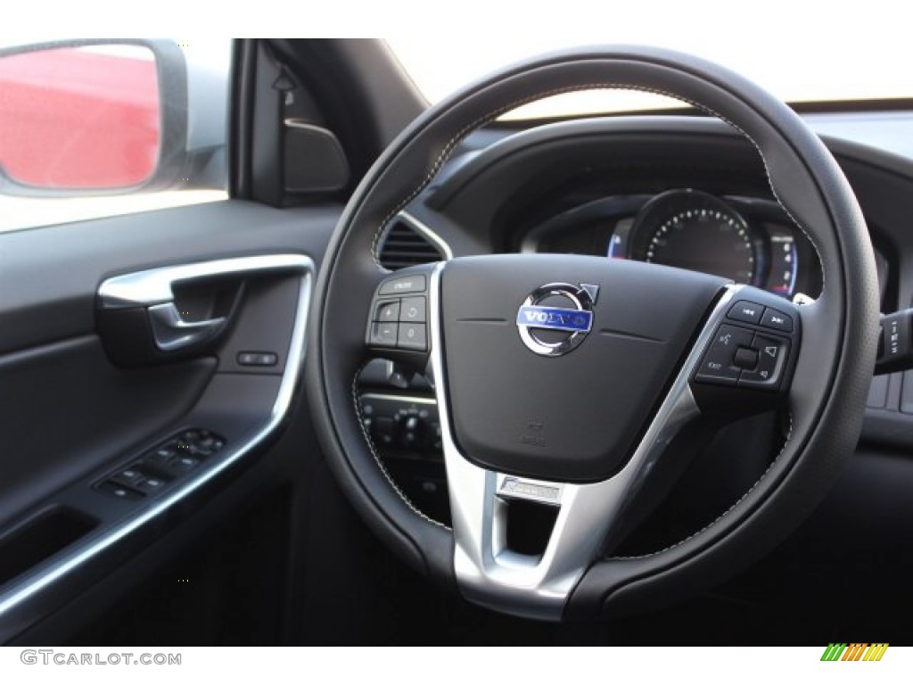 2016 Volvo XC60 T6 AWD R-Design Off-Black Steering Wheel Photo #105830461
