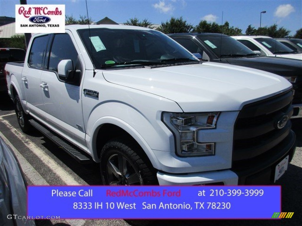 2015 F150 XLT SuperCrew 4x4 - Oxford White / Black photo #1