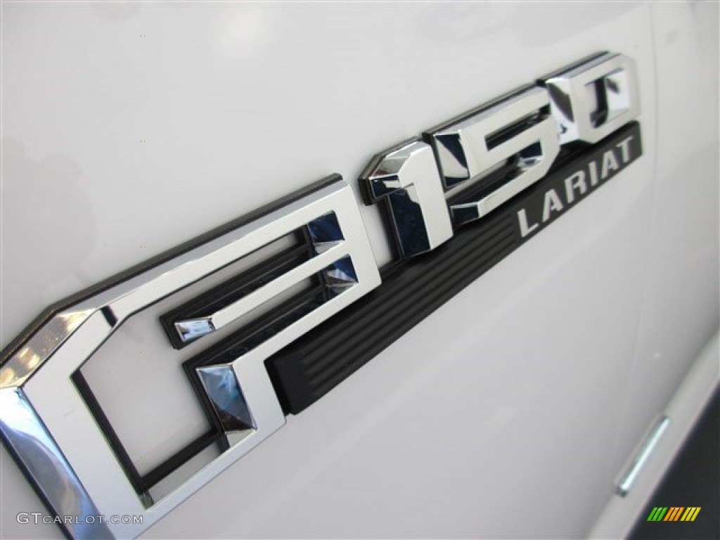 2015 F150 Lariat SuperCrew - Oxford White / Medium Earth Gray photo #4