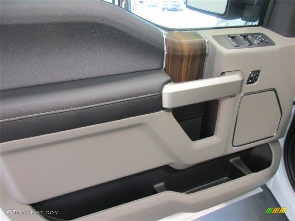 2015 F150 Lariat SuperCrew - Oxford White / Medium Earth Gray photo #12