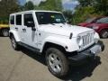 2015 Bright White Jeep Wrangler Unlimited Sahara 4x4  photo #8