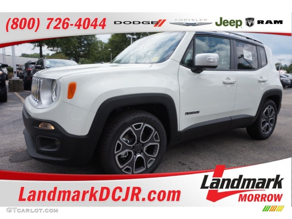 2015 Renegade Limited - Alpine White / Bark Brown/Ski Gray photo #1