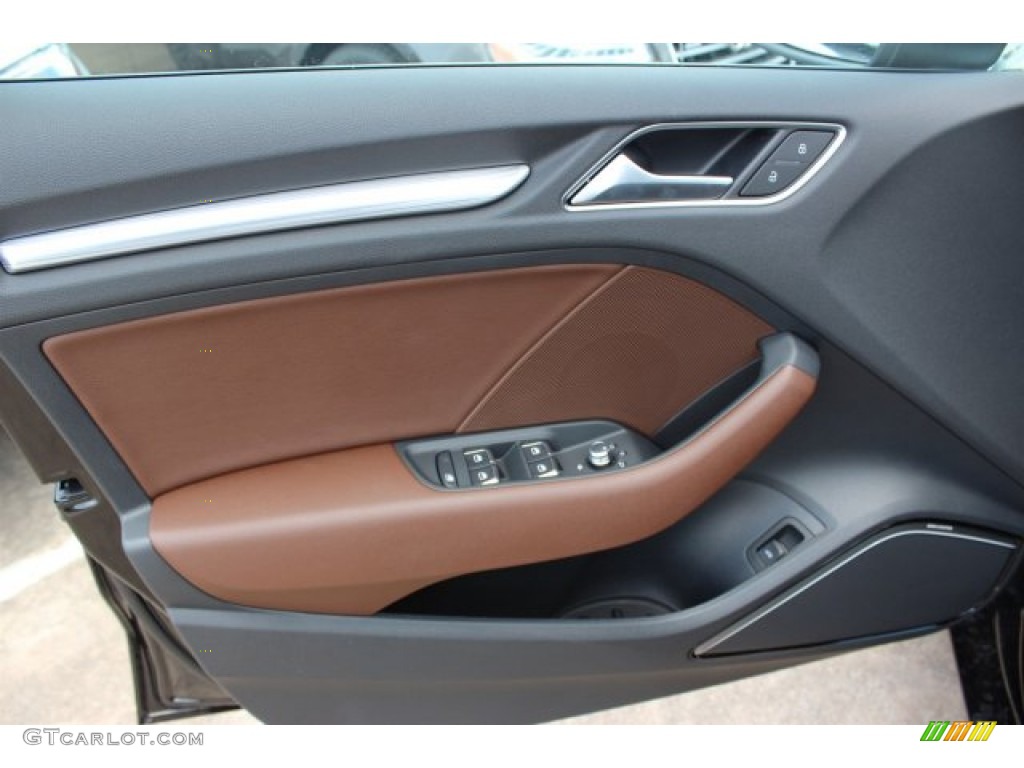 2016 Audi A3 2.0 Premium Plus quattro Chestnut Brown Door Panel Photo #105842965