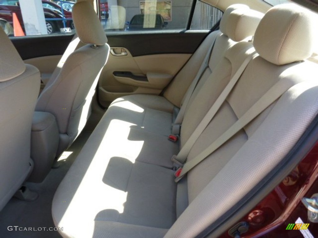 2012 Civic LX Sedan - Rallye Red / Beige photo #5