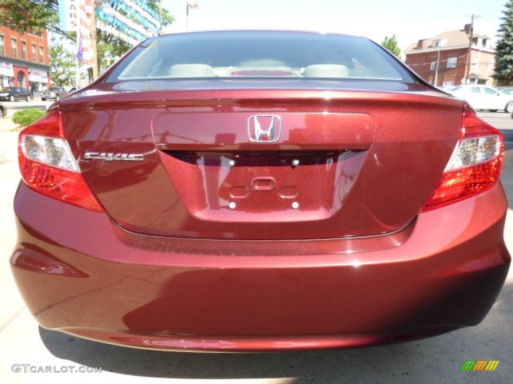 2012 Civic LX Sedan - Rallye Red / Beige photo #11