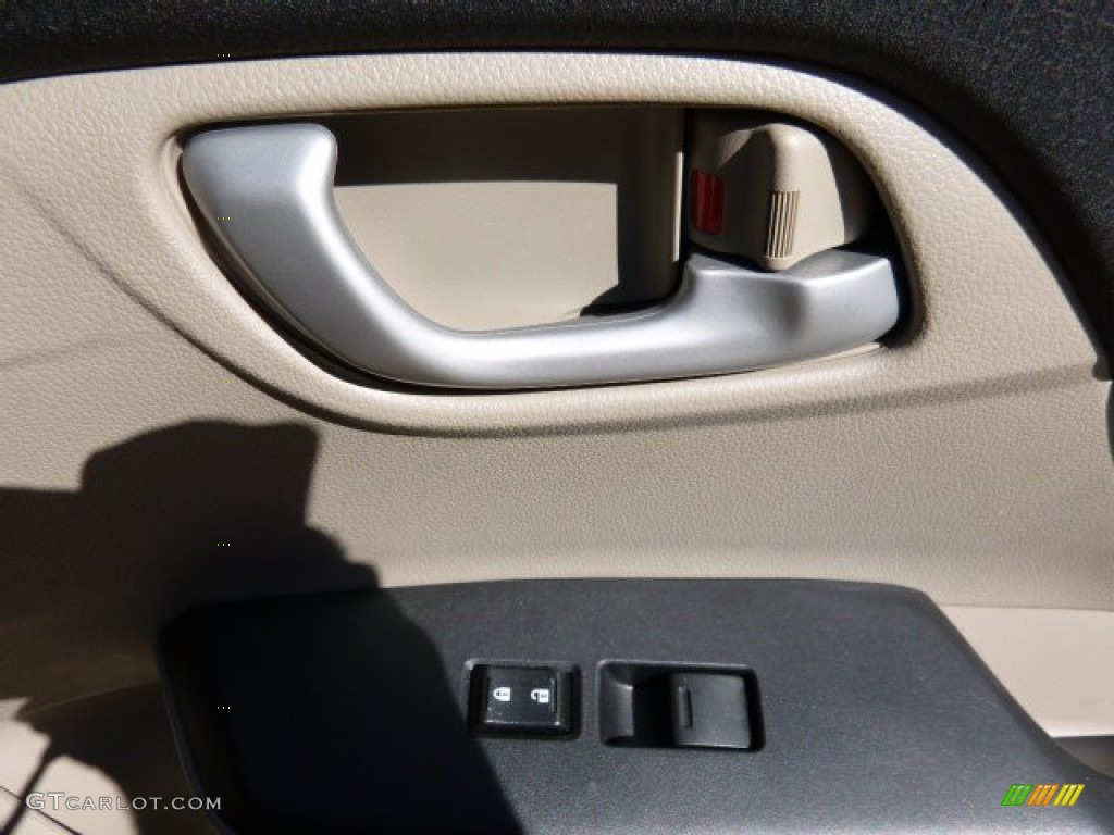 2012 Civic LX Sedan - Rallye Red / Beige photo #15